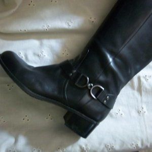 Bandolino ~ 'Cabalina' Black Leather Equestrian Riding Boots ~ 8M